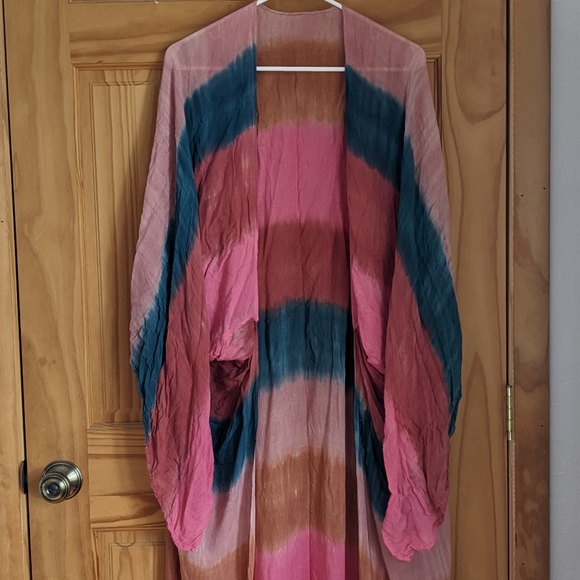 Treat Yourself Tie Dye Split Front Kimono - Picture 3 of 4